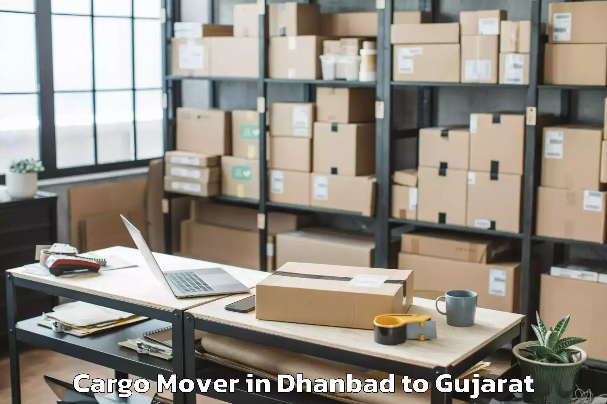 Easy Dhanbad to Rai University Ahmedabad Cargo Mover Booking